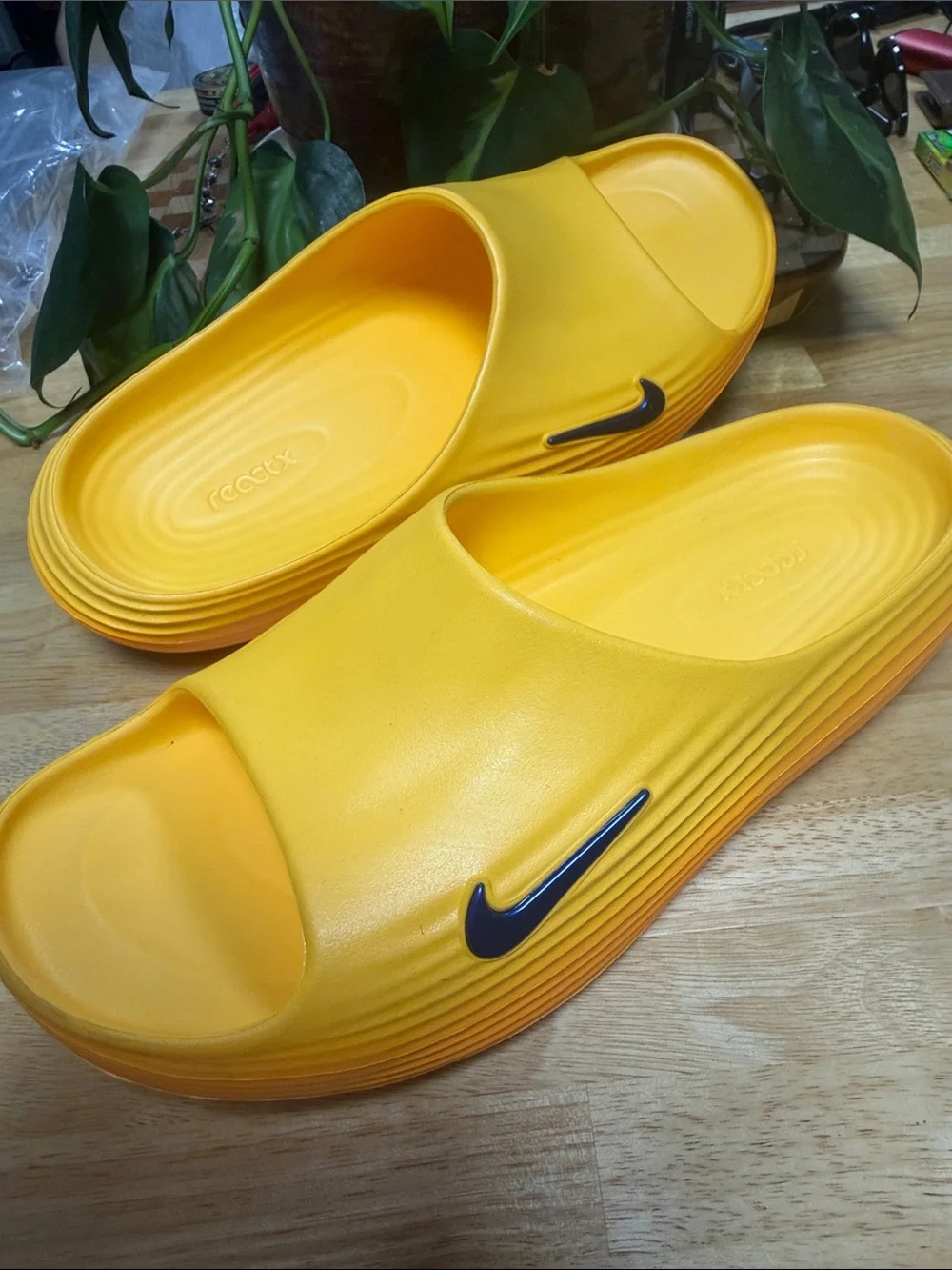 Nike Men’s  Slide Sandals with Navy Swoosh